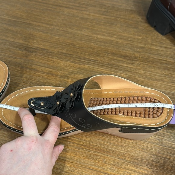 🎉 Elegant Black Women's Wedge Comfy Sandals - Picture 10 of 10